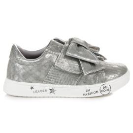 American Club Zapatillas deportivas sin cordones con lazo americano gris