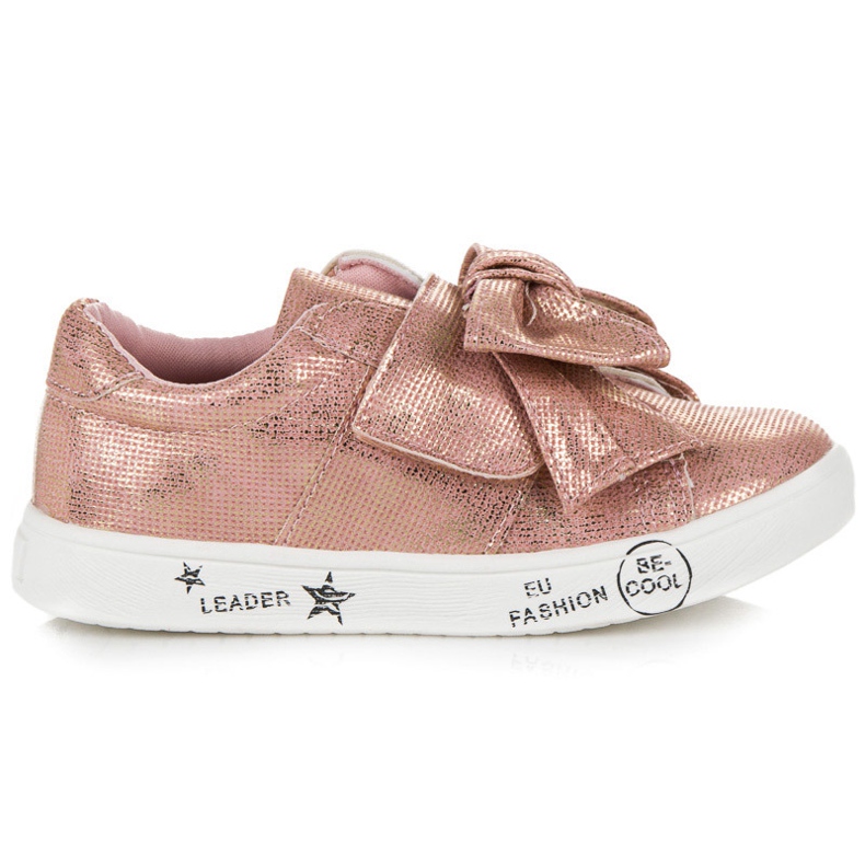 American Club Zapatillas deportivas sin cordones con lazo americano rosado