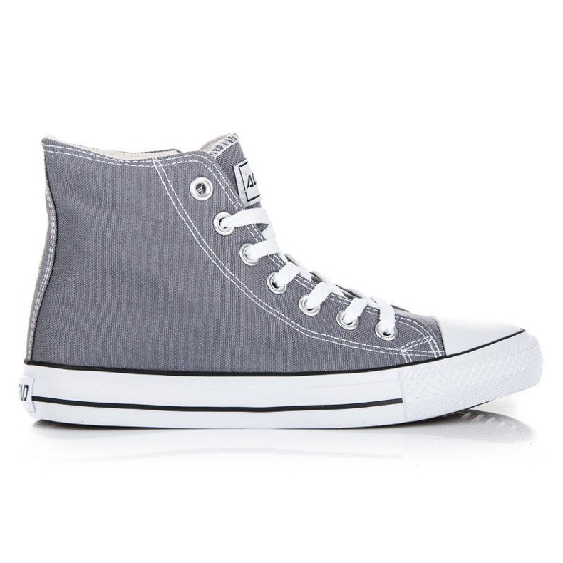 Zapatillas con cordones por encima del tobillo. gris Zapatillas con cordones por encima del tobillo. gris