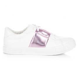 Zapatillas Moda Blancas blanco púrpura