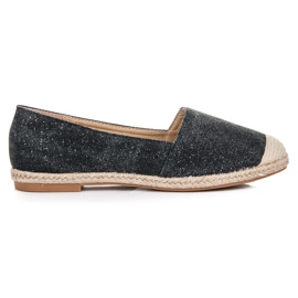 Bestelle Alpargatas con purpurina negro