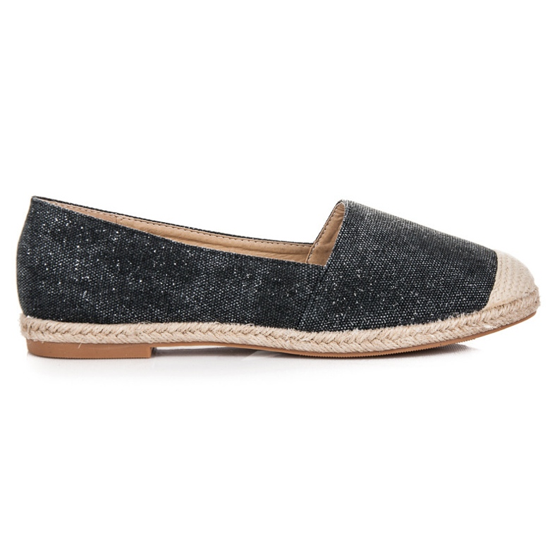 Bestelle Alpargatas con purpurina negro
