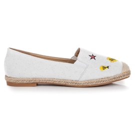 Bestelle Alpargatas primavera con parches blanco