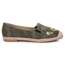 Bestelle Alpargatas primavera con parches verde