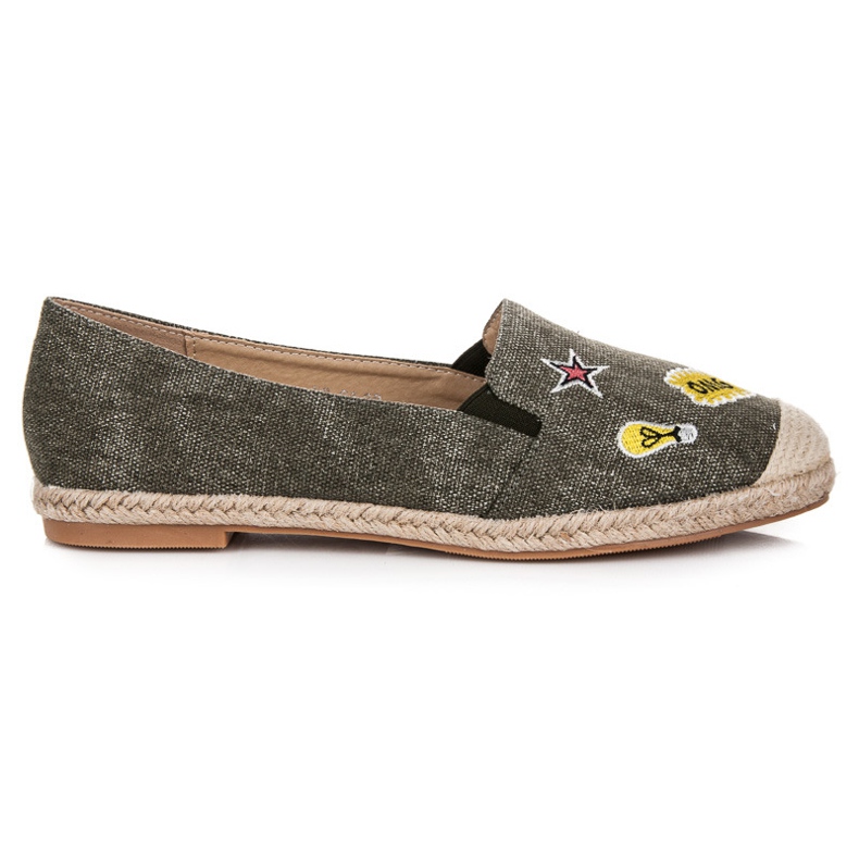 Bestelle Alpargatas primavera con parches verde