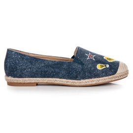 Bestelle Alpargatas primavera con parches azul