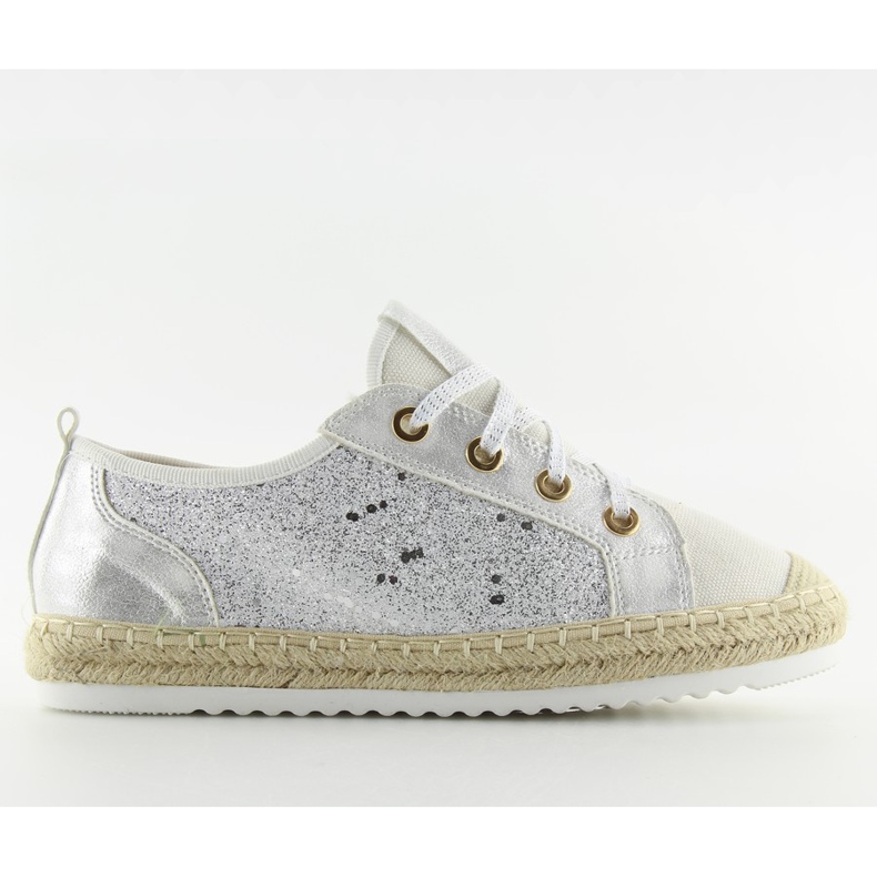 Alpargatas blancas con cordones B-140 White blanco