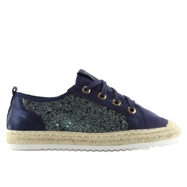Alpargatas cordones azul marino B-140 DK.BLUE