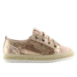 Alpargatas cordones rosas B-140 Rosa