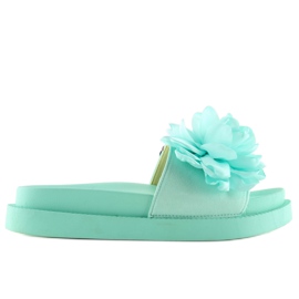 Pantuflas flower power mint AK04P azul