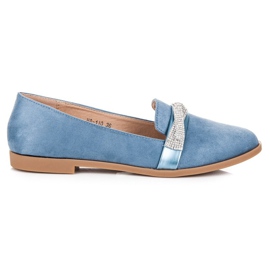 Bestelle Zapatos de ante con cristales azul