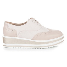 Fgm Paris Zapatos brogue atados en la plataforma marrón