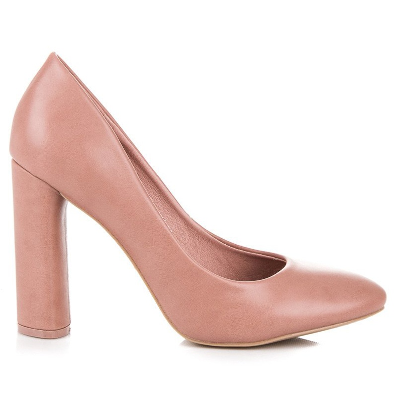 Ideal Shoes Bombas rosas en el pilar. rosado