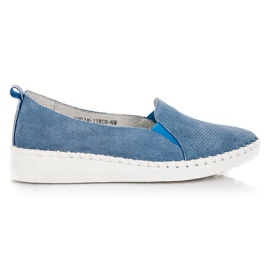 Mocasines VINCEZA de piel azul