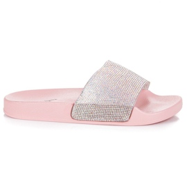 Bello Star Babuchas con cristales rosado