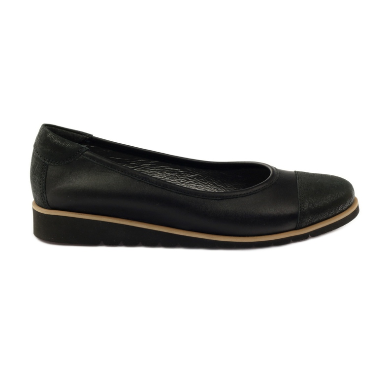 Angello Mocasines de cuero para mujeres 1325 negro