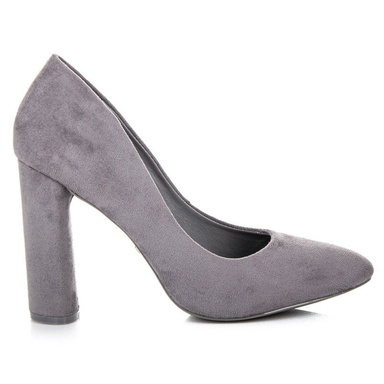 Ideal Shoes Bombas elegantes en el post. gris
