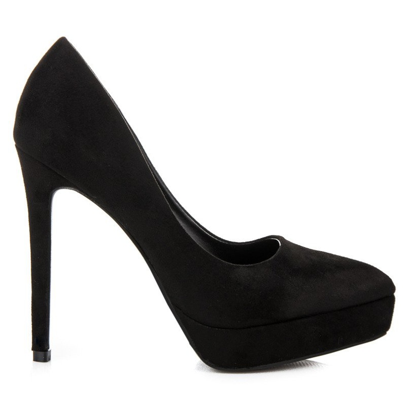 Bestelle Tacones de ante en la plataforma negro