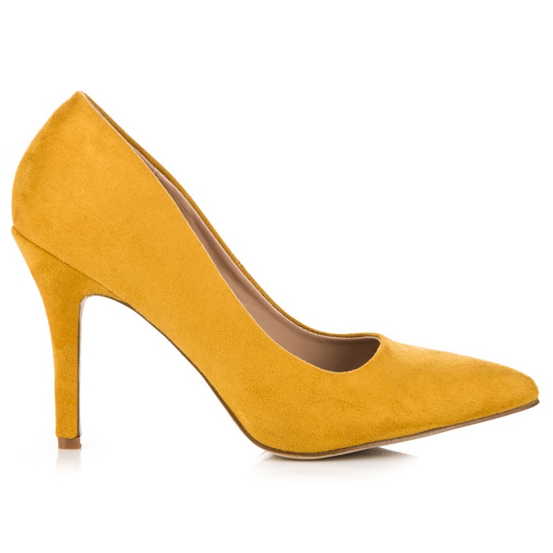 Tacones ante amarillo