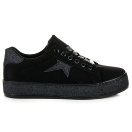 Zapatillas MCKEYLOR con purpurina negro