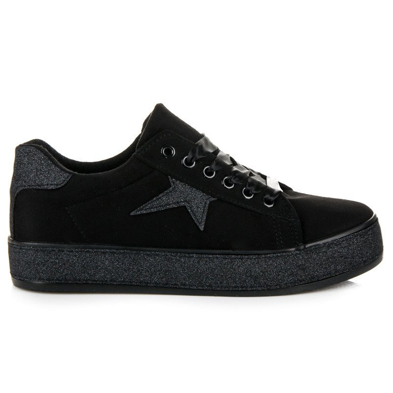 Zapatillas MCKEYLOR con purpurina negro