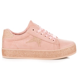 Zapatillas Mckeylor con purpurina rosado