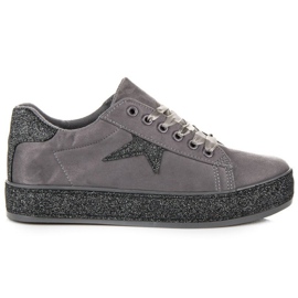 Zapatillas MCKEYLOR con purpurina gris