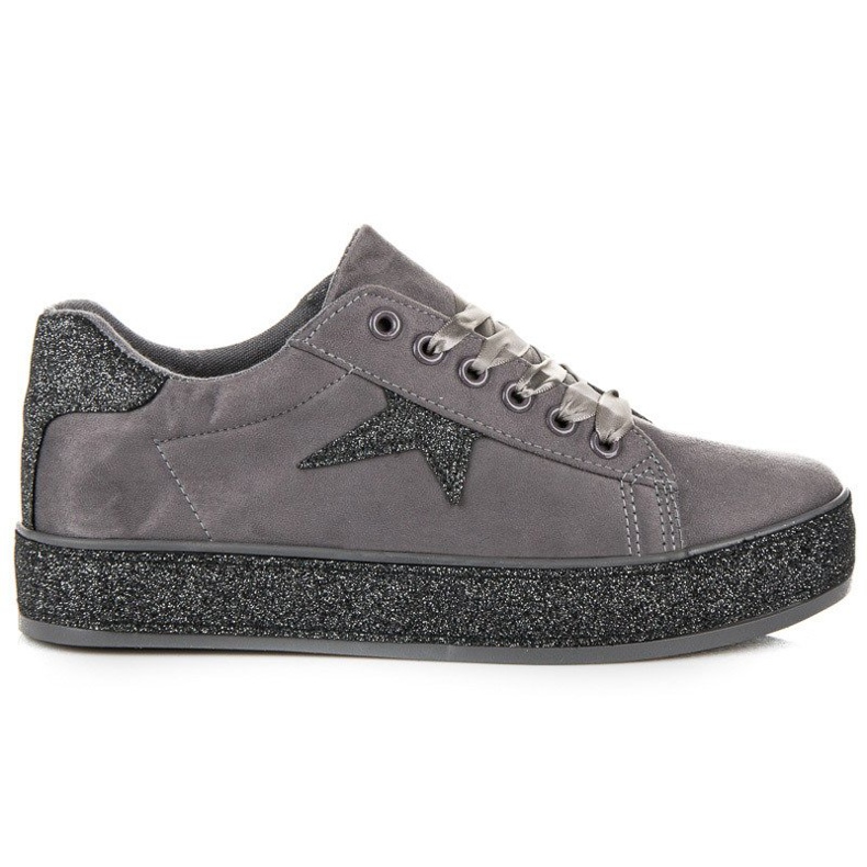 Zapatillas MCKEYLOR con purpurina gris