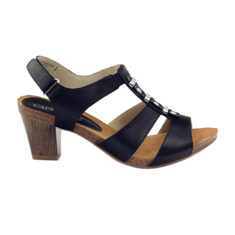 Sandalias mujer con velcro Caprice negro