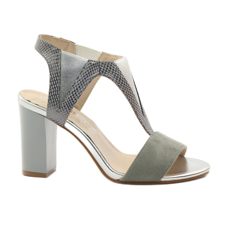 M.Daszyński Sandalias de cuero Daszyński gris M.Daszyński Sandalias de cuero Daszyński gris