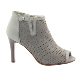 M.Daszyński Botas caladas con inserto de cuero Daszyński gris