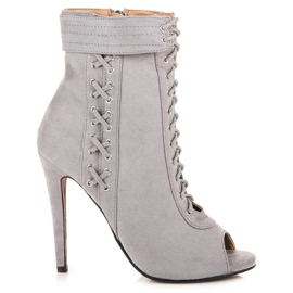 Seastar Botas atadas con puntera abierta gris
