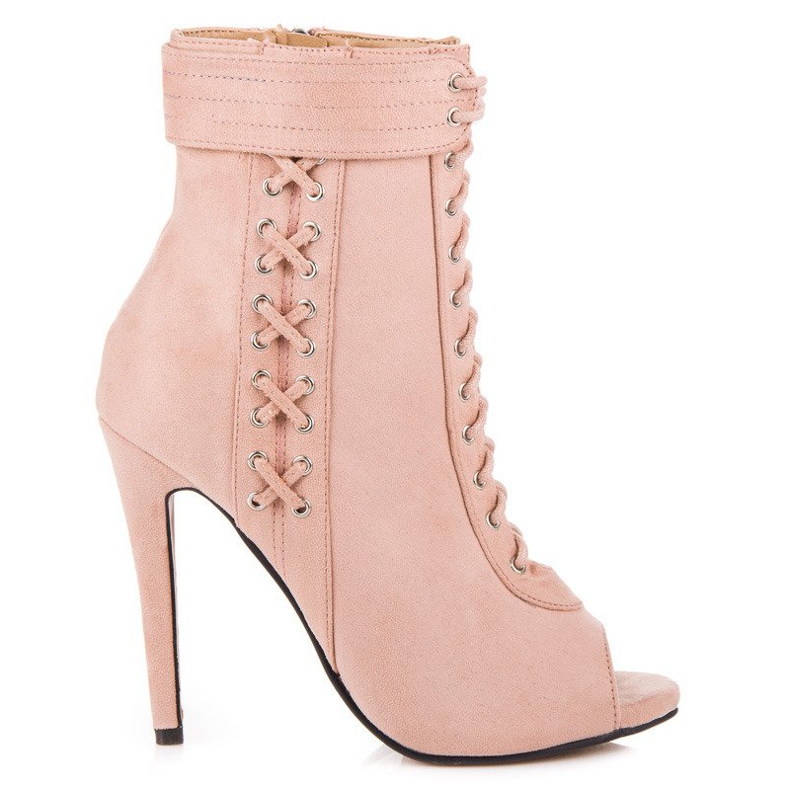 Seastar Botas atadas con puntera abierta rosado