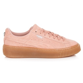 Puma suede plataforma joya jr rosa