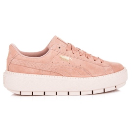 Puma Plataforma Trace WN`S rosado amarillo