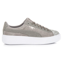 Puma Suede Plataforma Peblle WN`S gris