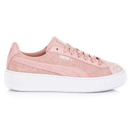 Puma Suede Plataforma Pebble WN`S rosado