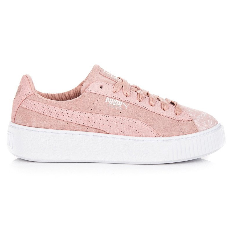 Puma Suede Plataforma Pebble WN`S rosado