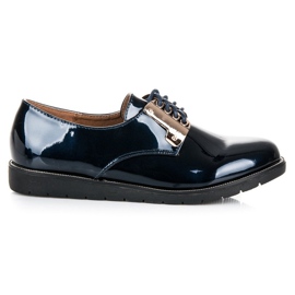 Best Shoes Cómodos zapatos lacados azul
