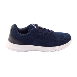 American Club Zapatillas deportivas con plantilla de piel, azul marino.
