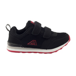 American Club Calzado deportivo con plantilla de piel americana rojo negro