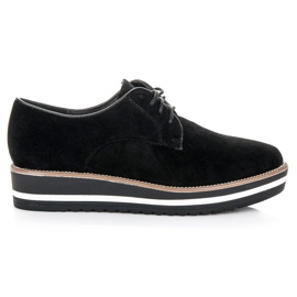 Ch. Creation Botas de ante con cordones negro