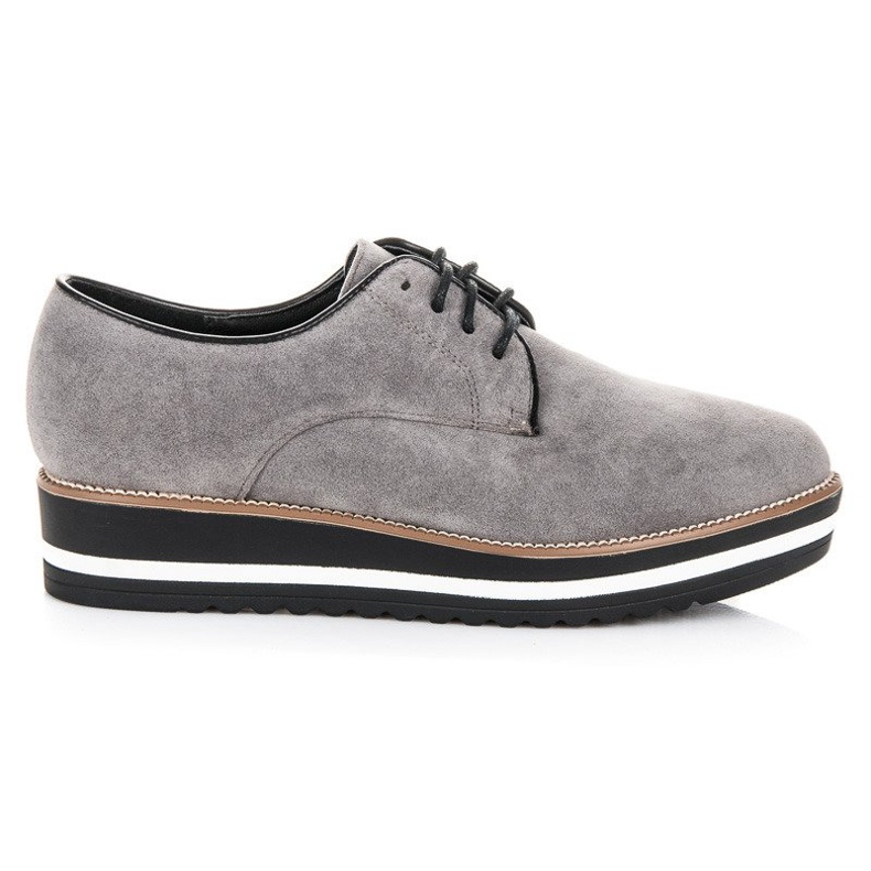 Ch. Creation Botas de ante con cordones gris