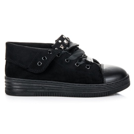 Sport Zapatillas de ante con estilo negro