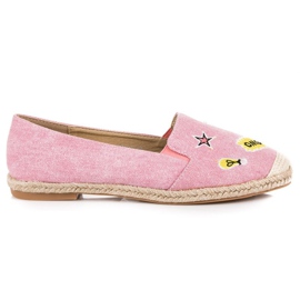 Bestelle Alpargatas primavera con parches rosado
