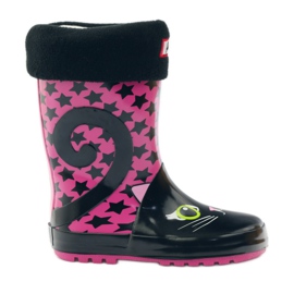 American Club Calcetín galoshes + inserto American kitty rosado negro