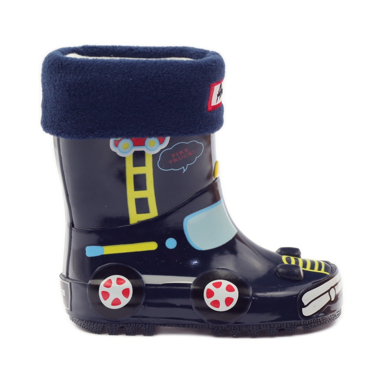 American Club Botas de agua, calcetín + inserto American TRUCK amarillo rojo azul marino