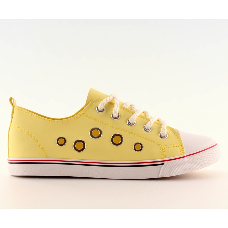 Zapatillas amarillas de mujer FG-2767 beige amarillo