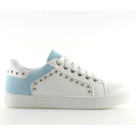 Zapatillas de mujer blancas y azules LA09 Azul blanco