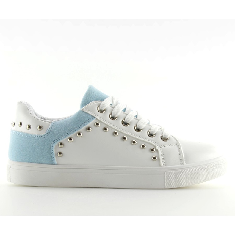 Zapatillas de mujer blancas y azules LA09 Azul blanco